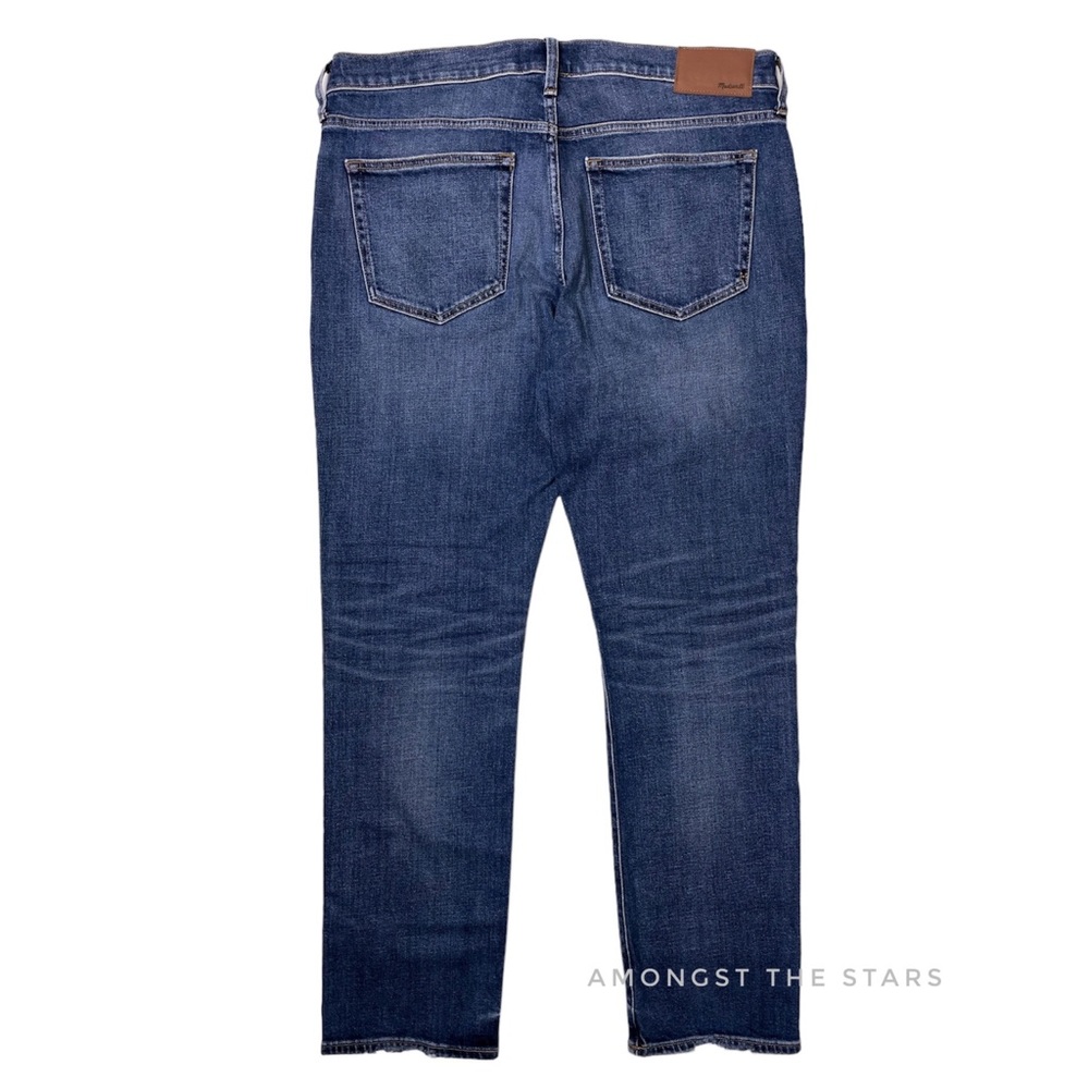 Madewell Athletic Enid Blue Wash Men's Slim Jeans - Picture 14 of 15